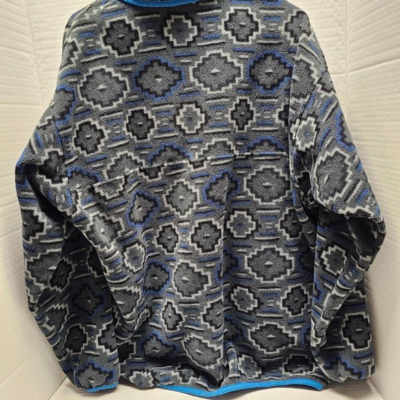 Mens Patagonia Synchilla Aztec Fleece Snap Button Pullover Women Gray Unisex XXL - Picture 10 of 16